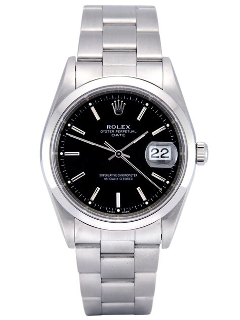 rolex date stainless steel black 15200|rolex oyster perpetual 15200.